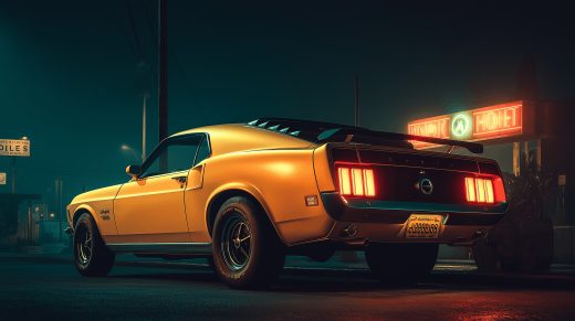 Neon Muscle Car puzzle preview